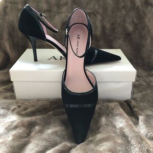 Anne Klein New Black Suede Stiletto Heels 10